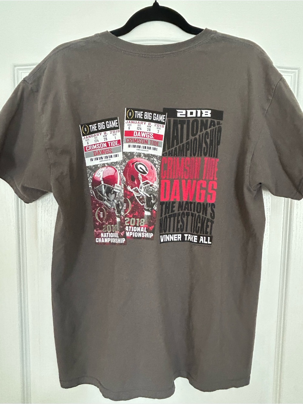 UGA national championship Graphic Tee with Red & Black Football Design